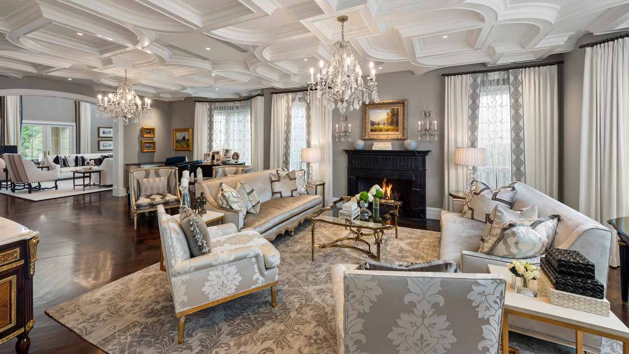 Bright, staged luxury living room — the standard every listing page should match